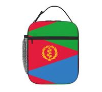 XZDZWK Borsa termica per il pranzo con bandiera eritrea, con tasche laterali in rete e tasche multiple, adatta per l'ufficio e i viaggi