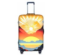 XZDZWK Bright Sunrise - Copertura per valigia, antigraffio e antipolvere, con design personalizzato, per viaggi, lavoro e uso all'aperto, bianco, L