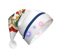 XZDZWK Cappello natalizio con bandiera della Virginia Occidentale con luci LED lampeggianti, copricapo per festival, decorazione per feste e vacanze