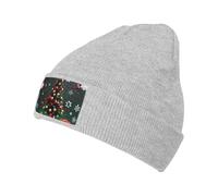 XZDZWK Cappello rotondo a forma di albero di Natale, nero, comodo e delicato sulla pelle, adatto per sport all'aria aperta e viaggi, grigio, Taglia unica