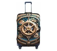 XZDZWK Cool Steampunk Gears, copri valigia antigraffio e antipolvere, con design personalizzato per viaggi, lavoro e uso all'aperto, bianco, L