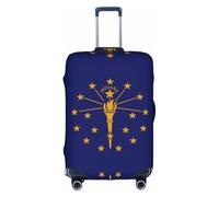XZDZWK Copertura per valigie con bandiera dello Stato dell'Indiana, antigraffio e antipolvere, con design personalizzato per viaggi d'affari e uso all'aperto, bianco, M