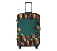 XZDZWK Copertura per valigie con bordo a forma di pigna, antigraffio e antipolvere, con design personalizzato per viaggi, lavoro e uso all'aperto, bianco, M