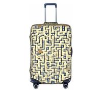 XZDZWK Cover per valigie con mappa del tesoro labirinto, antigraffio e antipolvere, con design personalizzato per viaggi, lavoro e uso all'aperto, bianco, XL