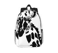 XZDZWK Elegante e versatile borsa a forma di giraffa bianca e nera con tracolla regolabile per la scuola, l'ufficio quotidiano e i viaggi nel fine settimana