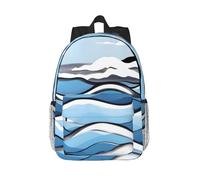 XZDZWK Elegante e versatile borsa da 38,1 cm con onde che lambiscono le rocce con tracolla regolabile per la scuola, l'ufficio quotidiano e i viaggi nel fine settimana