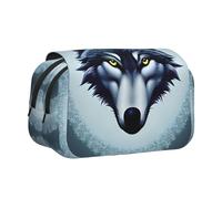 XZDZWK Fierce Wolf Head - Astuccio portapenne a conchiglia con design elegante e di grande capacità, adatto per studenti e viaggiatori d'affari