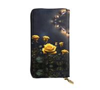 XZDZWK Grande capacità Belle Rose gialle Handheld Portafoglio Materiale Morbido Design Multifunzionale Anti-Perdita Protezione Privacy