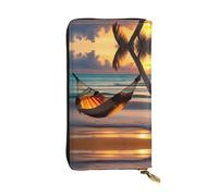 XZDZWK Grande capacità tramonto spiaggia amaca portafoglio palmare materiale morbido design multifunzionale anti-perdita protezione della privacy