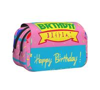 XZDZWK Happy Birthday Balloon Clamshell Pen Case Elegante e Grande Capacità Design Adatto per Studenti e Viaggiatori d'affari