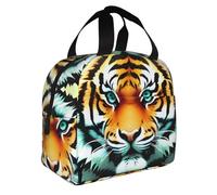 XZDZWK Little Fat Tiger Head - Borsa multifunzione per il pranzo, resistente e facile da trasportare, per lavoro, scuola, picnic e attività all'aperto