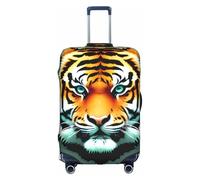XZDZWK Little Fat Tiger Head - Copertura per valigia, antigraffio e antipolvere, con design personalizzato, per viaggi, lavoro e uso all'aperto, bianco, S