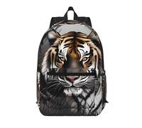 XZDZWK Lo zaino semplice Tiger at rest da 43 cm è comodo e resistente, adatto per la scuola quotidiana e i pendolari di lavoro