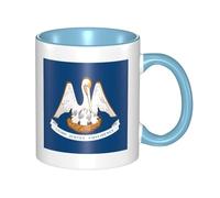 XZDZWK Louisiana, tazza classica con bandiera dello Stato, elegante, durevole e resistente allo sbiadimento, adatta per casa, ufficio e ristorante