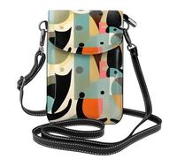 XZDZWK Mid-Century Modern Art Cat Borsa Messenger leggera antifurto piccola resistente all'usura portatile e pratica per viaggi e uso quotidiano