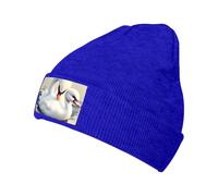 XZDZWK Simpatico cappello lavorato a maglia a forma di cigno nero, comodo e delicato sulla pelle, adatto per sport all'aria aperta e viaggi, Blu, Taglia unica