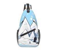 XZDZWK Snow-capped Mountains, borsa messenger da uomo, casual, grande capacità, durevole, adatta per viaggi, lavoro, pendolarismo e attività all'aperto