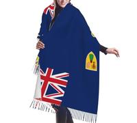 XZDZWK Squisita sciarpa con frange morbida bandiera delle isole Turks e Caicos stampa scialle per autunno inverno calore e stile all'aperto