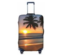 XZDZWK Sunset Beach - Copertura per valigia, antigraffio e antipolvere, con design personalizzato, per viaggi, lavoro e uso all'aperto, bianco, S