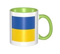 XZDZWK Tazza classica con bandiera dell'Ucraina, elegante, durevole e verde, resistente allo sbiadimento, adatta per casa, ufficio e ristorante