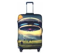 XZDZWK UFO Landing - Copertura per valigia, antigraffio e antipolvere, con design personalizzato, per viaggi, lavoro e uso all'aperto, bianco, XL