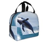 XZDZWK Whales at sea - Borsa per il pranzo multifunzione, resistente e facile da trasportare, per lavoro, scuola, picnic e attività all'aperto