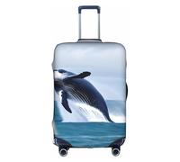 XZDZWK Whales at sea - Coprivaligie antigraffio e antipolvere, con design personalizzato, per viaggi, lavoro e uso all'aperto, bianco, M