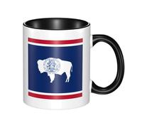 XZDZWK Wyoming - Tazza classica con bandiera dello Stato, elegante, durevole e resistente allo sbiadimento, adatta per casa, ufficio e ristorante