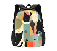 XZDZWK Zaini casual con gatti di arte moderna della metà del secolo, eleganti zaini durevoli e comodi per pendolarismo quotidiano e avventure all'aperto