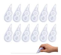 Xzeemo 12 Pezzi Bianchetto a Nastro, Correttore a Nastro, 4m x 5mm Correttori a Nastro, Nastro di Correzione Scrittura Nastro Correction Tape, Mini Nastro di Correzione per Bambini Studenti Ufficio