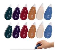 Xzeemo 12 Pezzi Bianchetto a Nastro, Correttore a Nastro, 4m x 5mm Correttori a Nastro, Nastro di Correzione Scrittura Nastro Correction Tape, Mini Nastro di Correzione per Bambini Studenti Ufficio