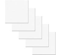 Xzeemo 5PCS Tele per Dipingere, Art Tela Bianca, Pannello di Tela, Pannelli di Pittura in Bianco, Tele per Pittura, Cotone Senza Acidi, per Acrilica, Olio, Tempera e Gouache (10 * 10cm)