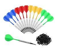 Xzeemo Freccette Professionali Punta Plastica, Set di 12 Freccette Morbide con 100 Punta di Sostituzione, 14g Freccette Soft per Bersaglio Elettronico, Punta in plastica per Bersaglio Elettronico