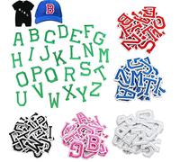XZEIT 156 Pezzi Lettera Toppe termoadesive per Vestiti, Patch Lettere Termoadesive, Toppe da Lettera A-Z Toppe Ricamate con Alfabeto Toppe di Riparazione per Cappelli, Vestiti, Jeans, Borse(6 Colori)