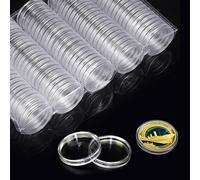 XZEIT 200 Pezzi Custodie per Monete 25mm Monete di Collezione in Plastica Capsule di Monete Rotonde Trasparente con Scatola Organizzatore per La Raccolta di Monete