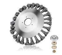 XZEIT Spazzola per Decespugliatore Metallo Foro 200 * 24,5 mm - Spazzola Decespugliatore per Erbacce di Alta qualità - Filo Acciaio Decespugliatore per Un'Efficace Rimozione del Muschio