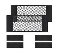 Xzenuo Rete per bagagli per auto, Organizzatore per bagagliaio di camper, Rete di stoccaggio elastica con strisce adesive, Tasca universale per auto/SUV, 2 pezzi (2, 60 * 25cm)