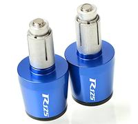 XZGFZHY Moto Manubrio estremità Manubrio in Alluminio Manopole Caps 7/8 "22mm Spina Bilanciata per Yama&ha YZFR125 YZF R125 YZF-R125 Tutti Gli Anni Parti della Maniglia(Blu)