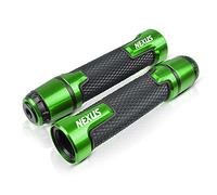 XZGFZHY per GILERA Piaggio Nexus 300 500 125/200/250 Tutti Gli Anni Moto Manopole Manubrio 7/8 "22mm Anti Skid Manopole in Gomma Caps Spine Manubrio estremità Parti della Maniglia(Verde)