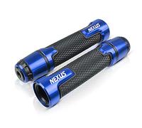 XZGFZHY per GILERA Piaggio Nexus 300 500 125/200/250 Tutti Gli Anni Moto Manopole Manubrio 7/8 "22mm Anti Skid Manopole in Gomma Caps Spine Manubrio estremità Parti della Maniglia(Blu)