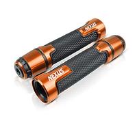 XZGFZHY per GILERA Piaggio Nexus 300 500 125/200/250 Tutti Gli Anni Moto Manopole Manubrio 7/8 "22mm Anti Skid Manopole in Gomma Caps Spine Manubrio estremità Parti della Maniglia(Orange)