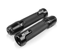 XZGFZHY per GILERA Piaggio Nexus 300 500 125/200/250 Tutti Gli Anni Moto Manopole Manubrio 7/8 "22mm Anti Skid Manopole in Gomma Caps Spine Manubrio estremità Parti della Maniglia(Nero)