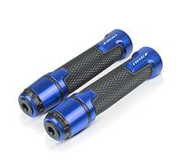 XZGFZHY per K&awasaki J300 J 300 2014-2018 2019 Manopole del Manubrio del Motociclo 7/8 "22mm Anti Skid Manopole in Gomma Caps Spine Manubrio estremità di Alluminio di CNC Parti della Maniglia(Blu)