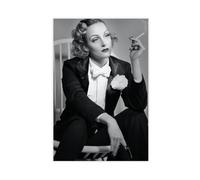 XZGTHYTYUY Poster di Marlene Dietrich in A Suit su tela, decorazione per camera da letto, ufficio, stanza, regalo, 60 x 90 cm