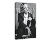 XZGTHYTYUY Poster di Marlene Dietrich in abito su tela, decorazione artistica da parete per soggiorno, camera da letto, 40 x 60 cm