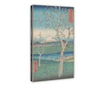 XZGTHYTYUY Poster su tela con la periferia di Koshigaya nella provincia di Musashi di Utagawa Hiroshige, decorazione artistica da parete per soggiorno e camera da letto, 30 x 45 cm