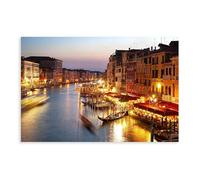XZGTHYTYUY Stampa artistica da parete su tela, motivo: Canal Grande, crociera sul fiume, paesaggio di Venezia, Italia, decorazione per camera da letto, ufficio, camera da letto, regalo, 60 x 90 cm