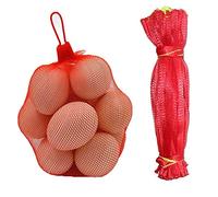 XzhixiangKing 200 sacchetti in rete riutilizzabili, per conservare verdure, frutta, frutti di mare e altri prodotti agricoli, rosso