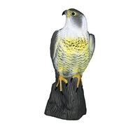 XzhixiangKing Gufo finto per spaventare gli uccelli, statue in plastica nemico spaventapasseri per esterni, decorazione per giardino e prato