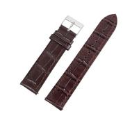 Xzhomfm Bracciale da orologio in pelle di mucca morbida impermeabile a stampato bambù 18-21mm con barra a molla a rilascio rapido
